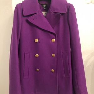 J CREW Purple Pea Coat
